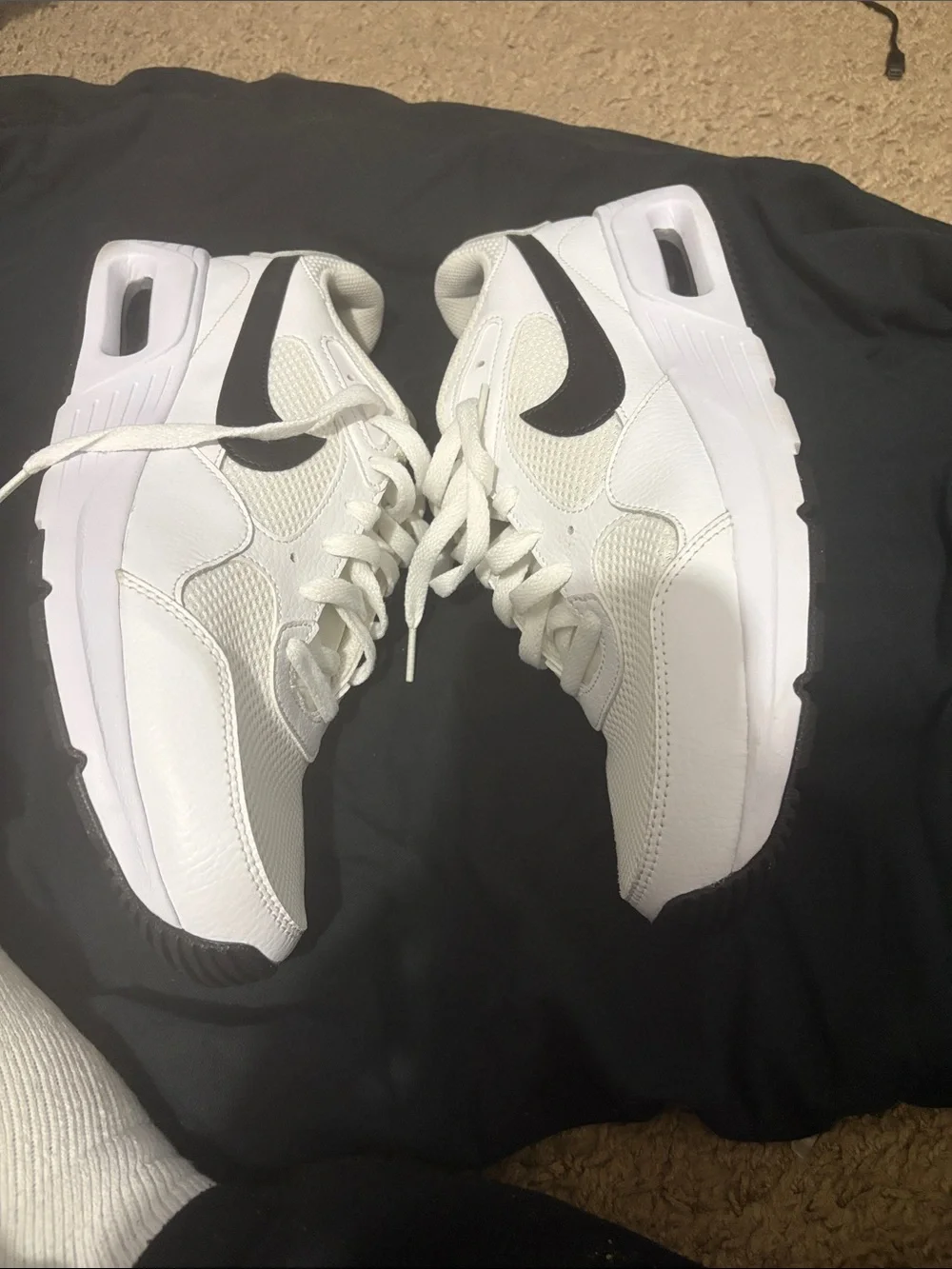 Nike White Mesh Athletic Sneakers